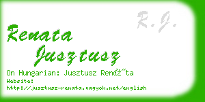 renata jusztusz business card